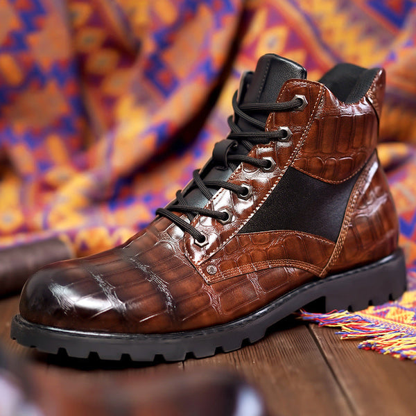 Dante Ferrara · Botas de Cuero Efecto Cocodrilo