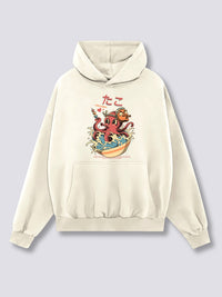 Estampado Frontal - Pulpo Sudadera con Capucha
