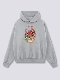 Estampado Frontal - Pulpo Sudadera con Capucha