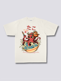 Estampado Frontal - Pulpo Camiseta