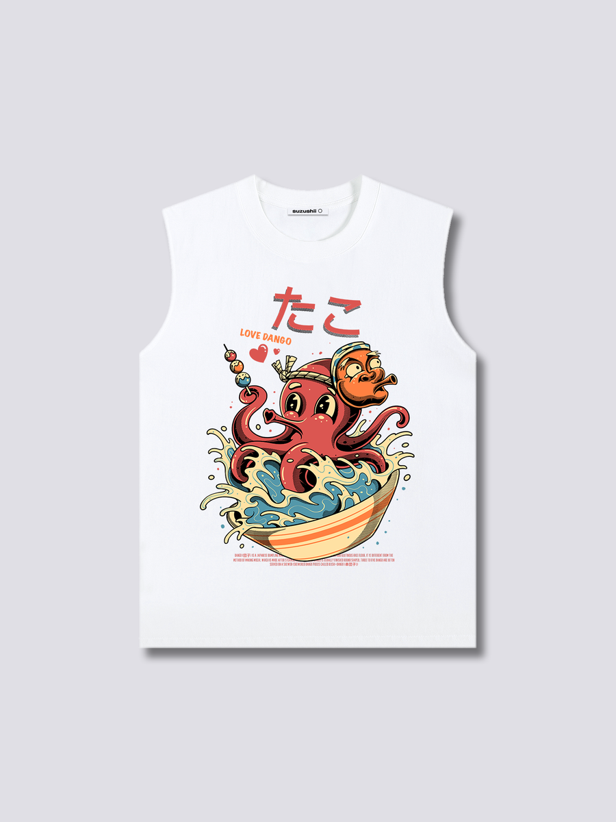 Estampado Frontal - Pulpo Camiseta sin Mangas