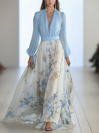 Robe Maxi Fleurie Pénélope | Élégance Éternelle de Maison Claire et Sylvie