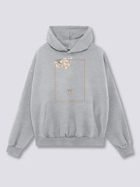 Estampado Frontal - Flor de Melocotón Sudadera con Capucha