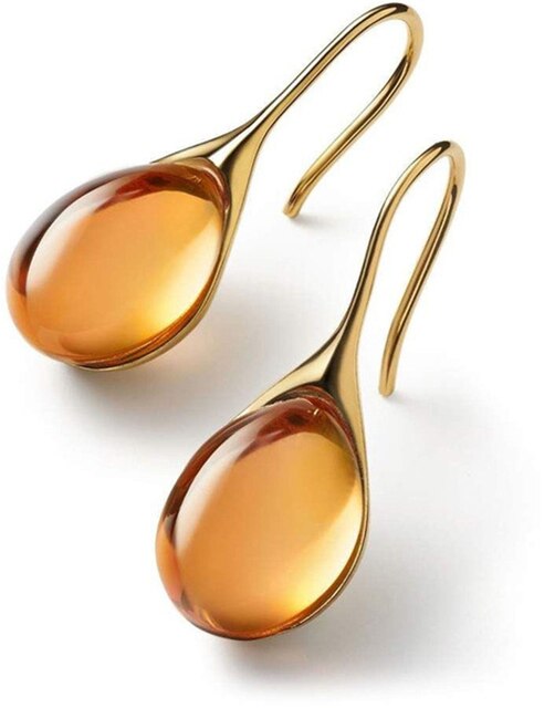 Cristal Dorado · Pendientes de Cristal Oro y Plata