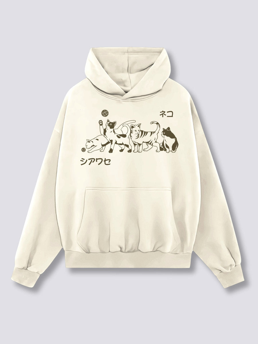 Estampado Frontal - Juguetón Sudadera con Capucha