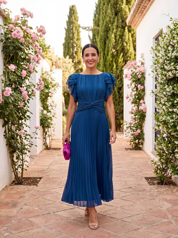 Selena · Vestido de Tul Plisado