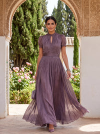 Robe Longue Flavia en Tissu Luxueux - Élégance Inégalée chez Maison Claire et Sylvie