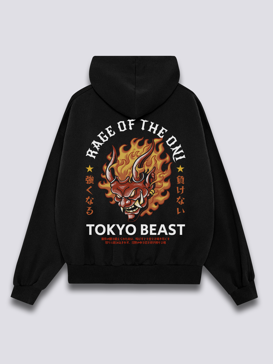 Furia del Oni Sudadera con Capucha