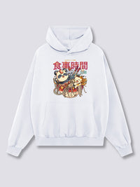 Estampado Frontal - Baño de Ramen Sudadera con Capucha