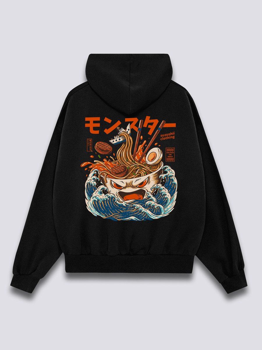 Monstruo Ramen Sudadera con Capucha