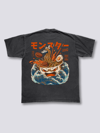 Monstruo Ramen Camiseta Vintage