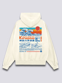 Ola Retro Sudadera con Capucha