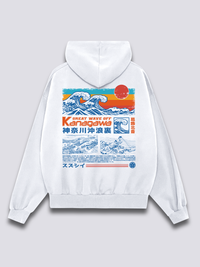 Ola Retro Sudadera con Capucha