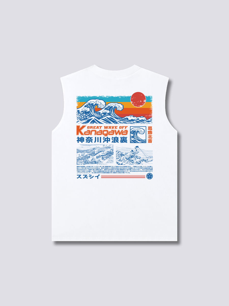 Ola Retro Camiseta sin Mangas