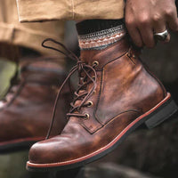 Fanum · Botas Retro de Punta Redonda para Hombre