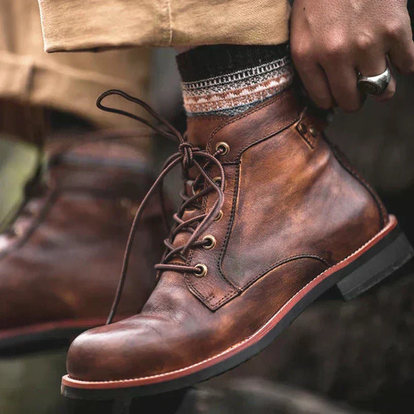 Fanum · Botas Retro de Punta Redonda para Hombre