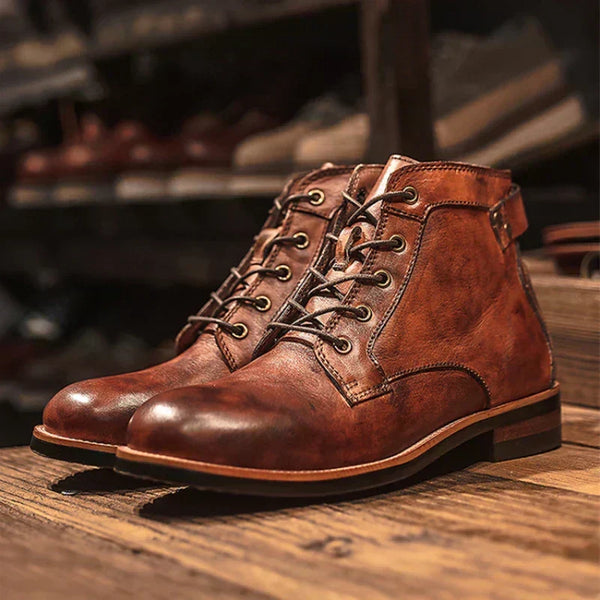 Fanum · Botas Retro de Punta Redonda para Hombre