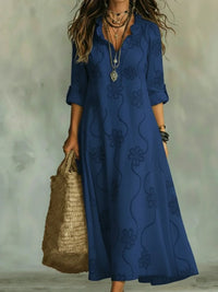 Robe Longue d'Été à Fleurs Sienna