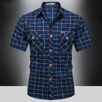 Austin · Camisa Elegante de Cuadros Manga Corta