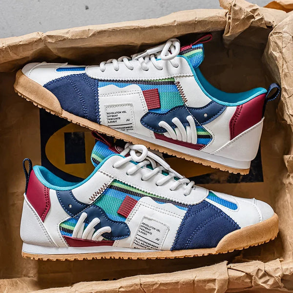 Gino · Zapatillas Retro de Hombre con Detalles Color Block