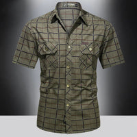Austin · Camisa Elegante de Cuadros Manga Corta
