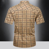 Austin · Camisa Elegante de Cuadros Manga Corta