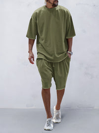 Conjunto Deportivo Holgado Sólido Casual