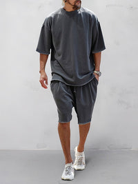 Conjunto Deportivo Holgado Sólido Casual