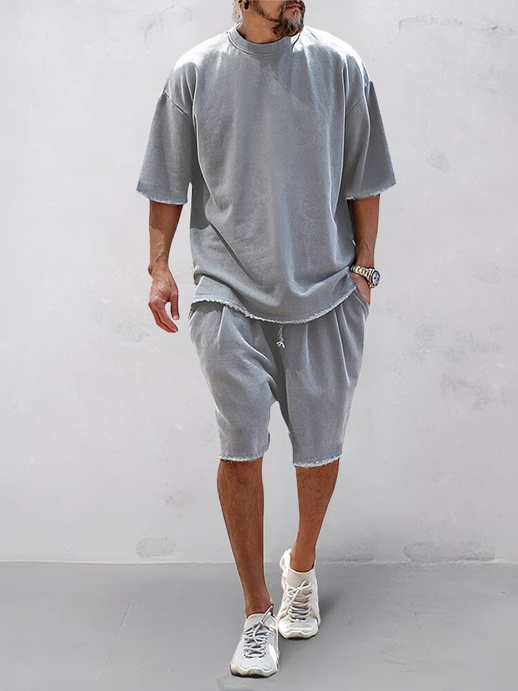 Conjunto Deportivo Holgado Sólido Casual
