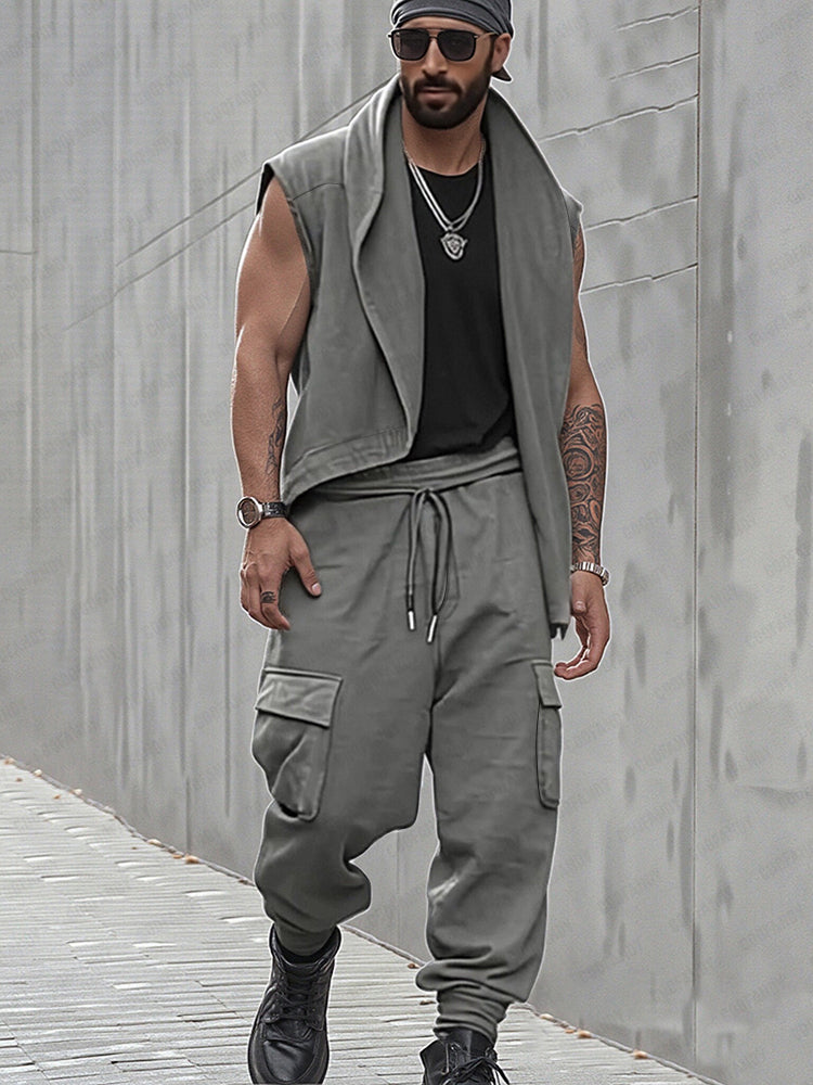 Conjunto Chaleco Asimétrico Pantalón Único