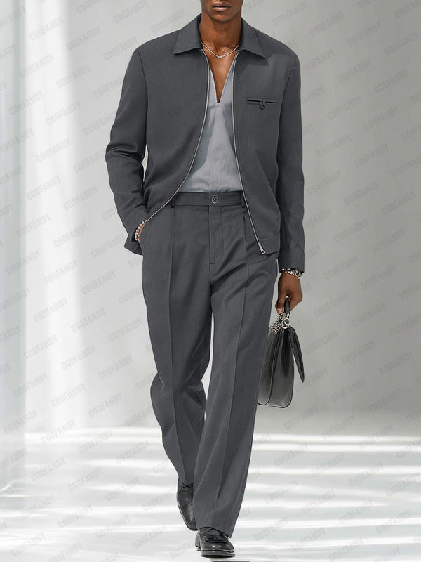 Conjunto Chaqueta Pantalón Fino Moderno
