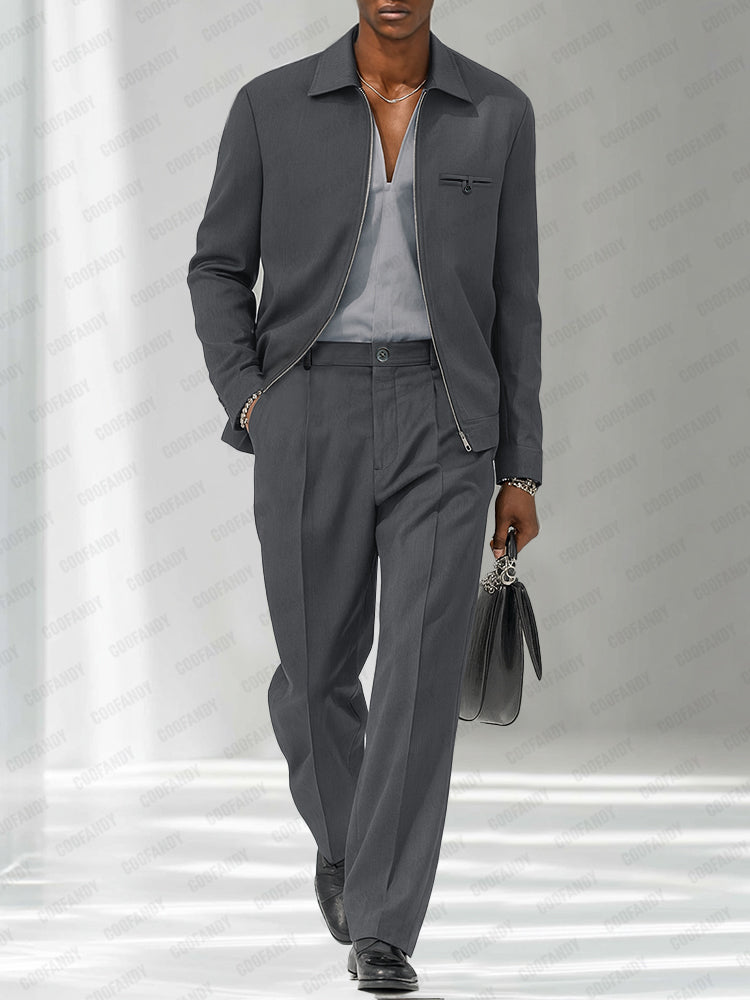 Conjunto Chaqueta Pantalón Fino Moderno