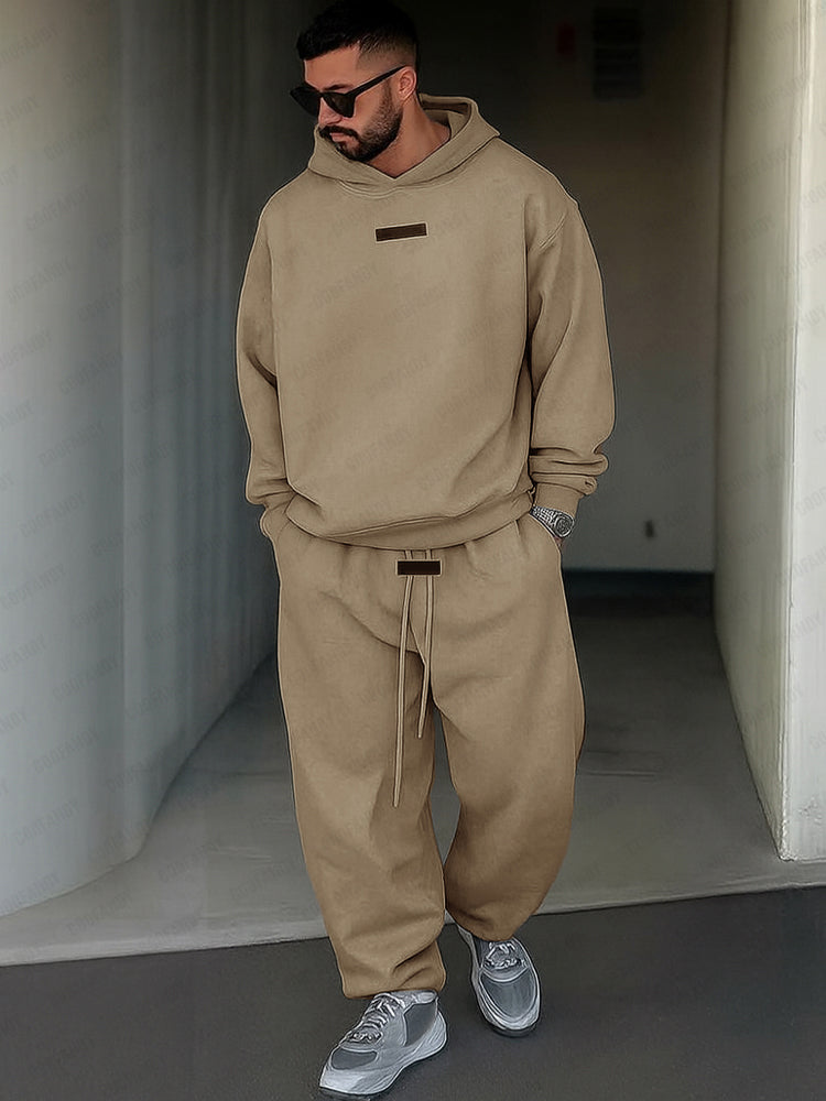 Conjunto Sudadera Capucha Pantalón Estilo Atlético