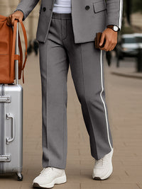 Conjunto Blazer Capucha Rayas Contrastadas