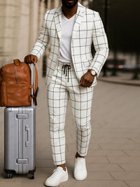 Conjunto Blazer Pantalón Cuadros Clásico