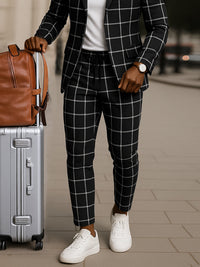 Conjunto Blazer Pantalón Cuadros Clásico
