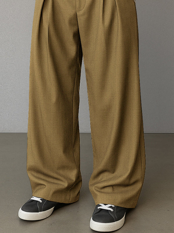 Pantalón Recto Corte Recto con Ribete Contrastado