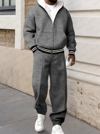 Conjunto Chaqueta Capucha Pantalón Estilo Street