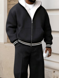 Conjunto Chaqueta Capucha Pantalón Estilo Street