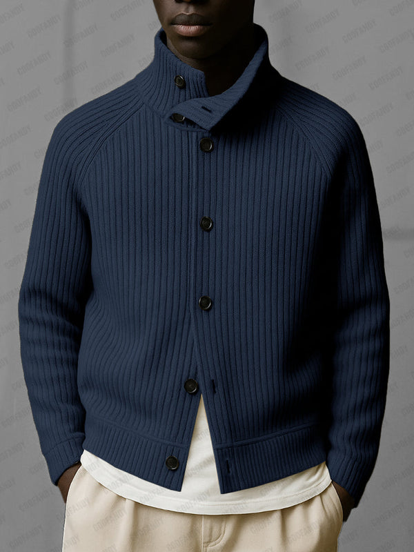 Cárdigan Premium Punto Cuello Vuelto con Botones