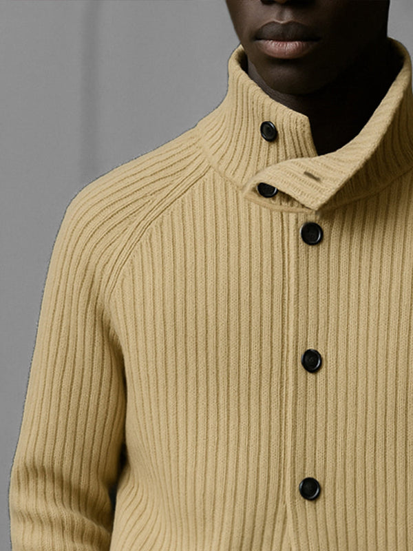 Cárdigan Premium Punto Cuello Vuelto con Botones