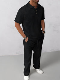 Conjunto Polo Jacquard Texturizado Elegante