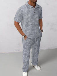 Conjunto Polo Jacquard Texturizado Elegante