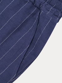 Shorts 100% Algodón con Rayas Casual