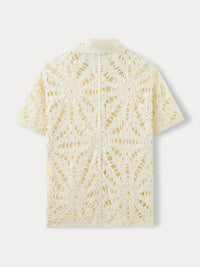 Camisa Punto Crochet Calado Moderna