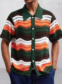 Camisa Punto Crochet Calado Moderna