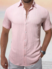 Camisa Casual Jacquard Texturizada Cómoda