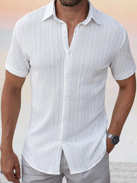 Camisa Casual Jacquard Texturizada Cómoda