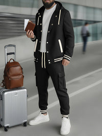 Conjunto Chaqueta Capucha Pantalón Deportivo