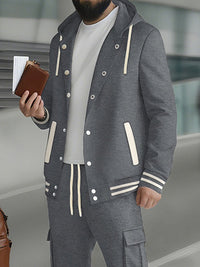 Conjunto Chaqueta Capucha Pantalón Deportivo